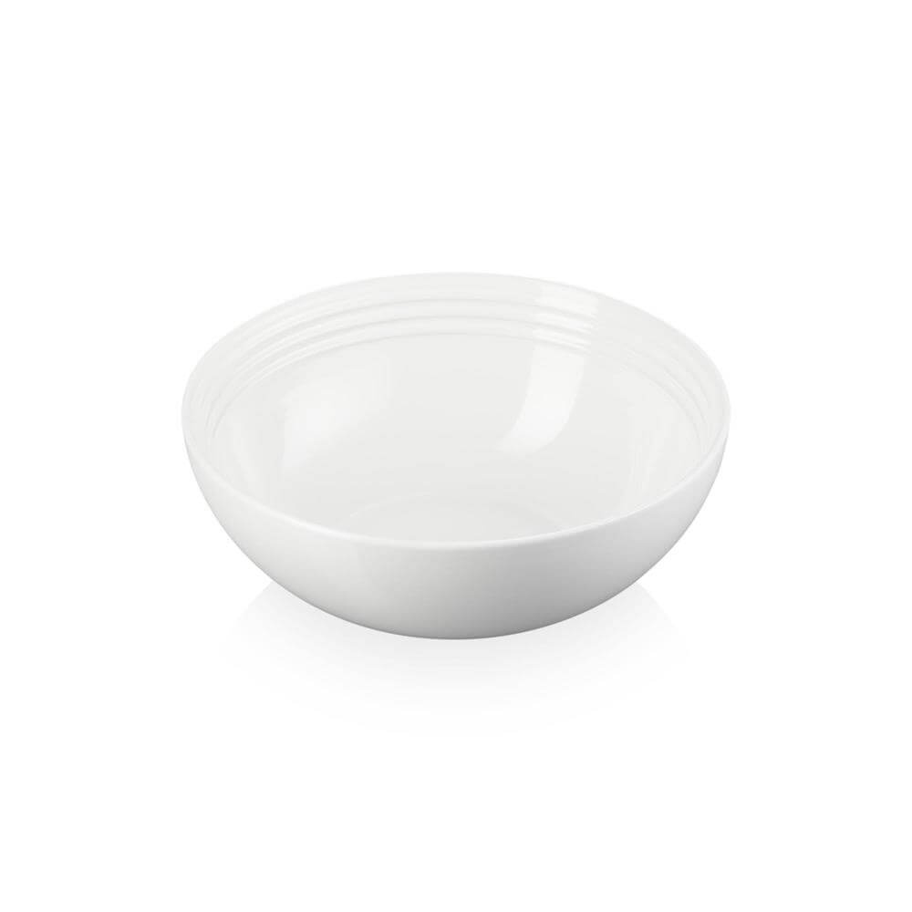 Le Creuset White Stoneware Medium Serving Bowl